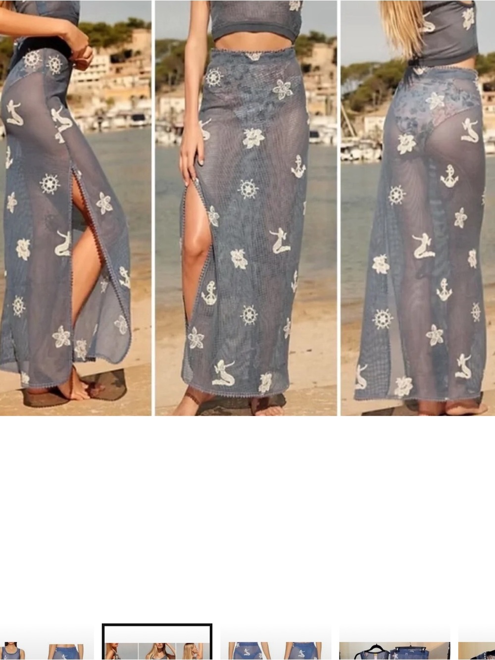 AGUA BENDITA Cyrus Skirt Mermaid Mesh crover up